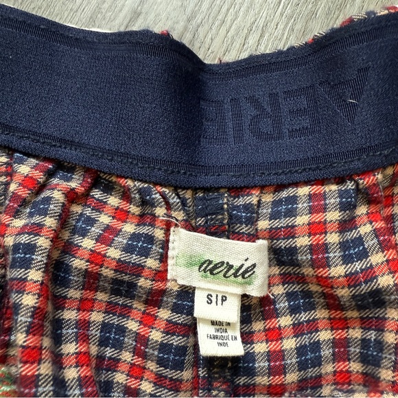 Aerie Patchwork Flannel Plaid Pajama Shorts Small Lounge Comfy Pockets - Picture 5 of 11